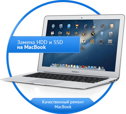 Замена диска HDD и SSD в Macbook
