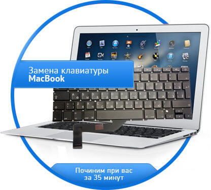 Замена клавиатуры в Macbook